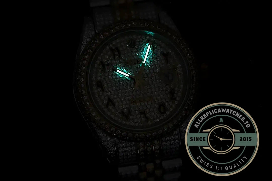 Replica Rolex Datejust 126300 41mm Arabic Diamond Dial - Swiss Movement Replica Watch