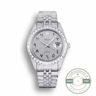 Replica Rolex Datejust 126300 41mm Dial Full-Diamond Arabic - Luxury Replica Watch