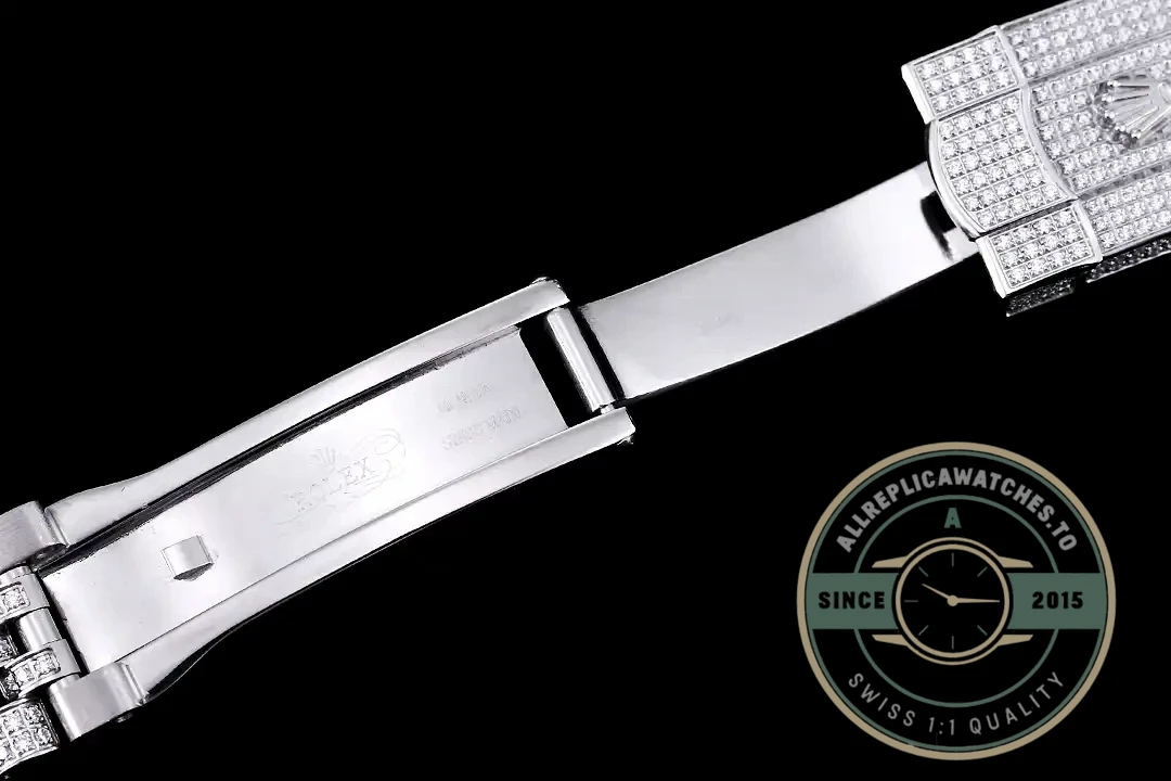 Replica Rolex Datejust 126300 41mm Dial Full-Diamond Arabic - 1:1 Swiss Replica Watch