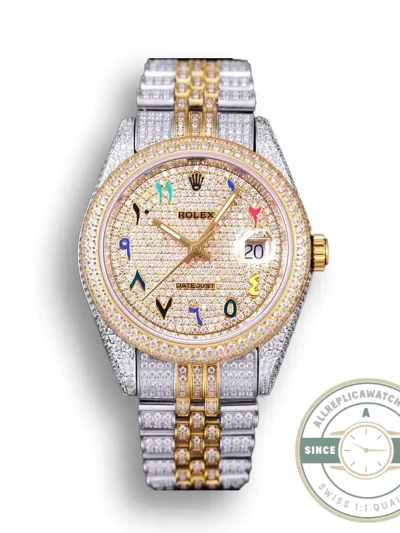 Replica Rolex Datejust 126300 41mm Diamond Dial Arabic Numerals - Best Quality Replica Watch