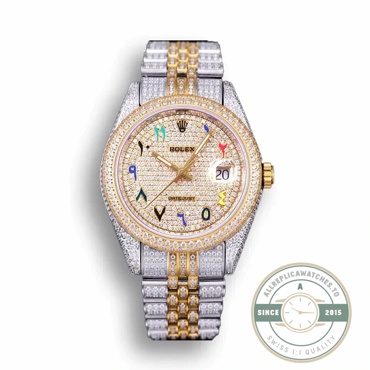 Replica Rolex Datejust 126300 41mm Diamond Dial Arabic Numerals - Best Quality Replica Watch