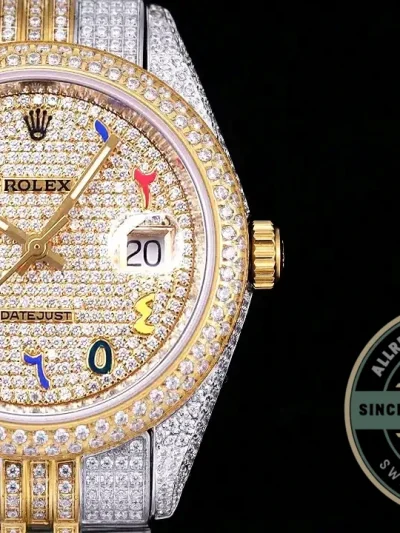 Replica Rolex Datejust 126300 41mm Diamond Dial Arabic Numerals - Affordable Super Clone Watch