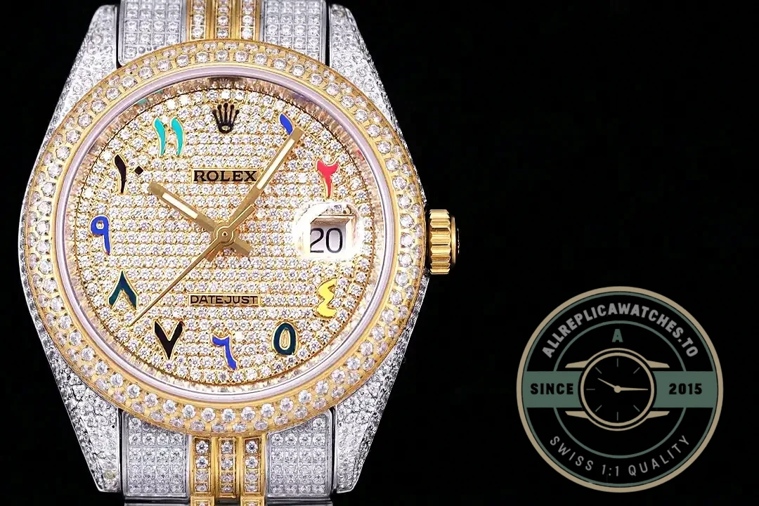 Replica Rolex Datejust 126300 41mm Diamond Dial Arabic Numerals - Affordable Super Clone Watch