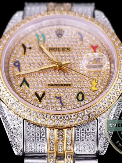 Replica Rolex Datejust 126300 41mm Diamond Dial Arabic Numerals - Top-Tier Swiss Replica Watch