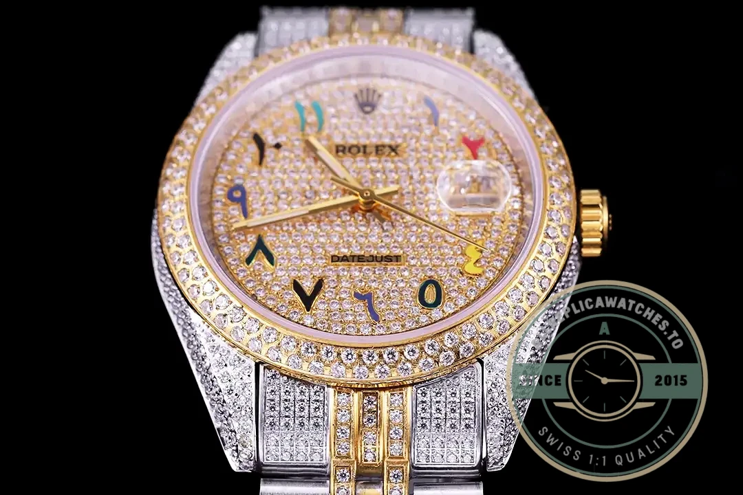 Replica Rolex Datejust 126300 41mm Diamond Dial Arabic Numerals - Top-Tier Swiss Replica Watch