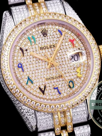 Replica Rolex Datejust 126300 41mm Diamond Dial Arabic Numerals - Affordable Luxury Replica Timepiece
