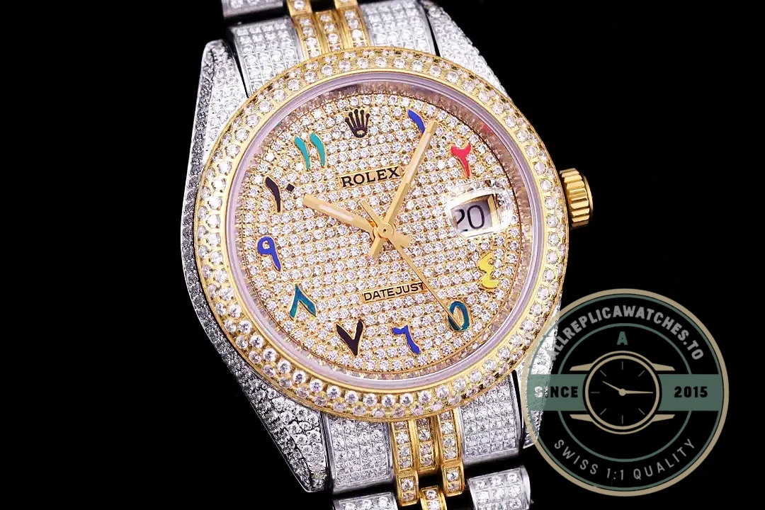Replica Rolex Datejust 126300 41mm Diamond Dial Arabic Numerals - Affordable Luxury Replica Timepiece