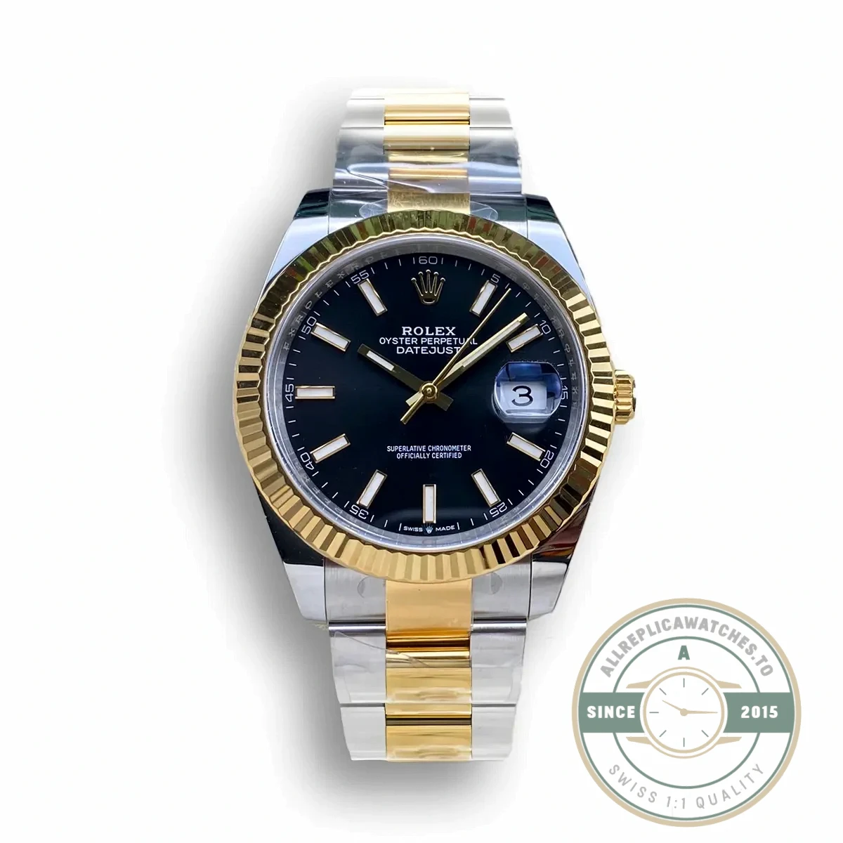 Replica Rolex Datejust m126333 41mm Bright Black Dial Oyster - Budget Luxury Replica Watch