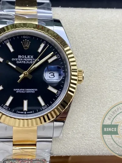 Replica Rolex Datejust m126333 41mm Bright Black Dial Oyster - High-Grade Replica Watch