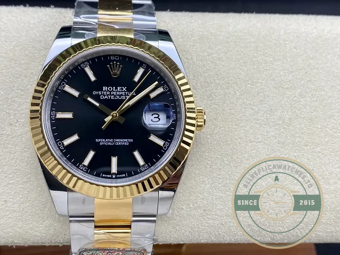 Replica Rolex Datejust m126333 41mm Bright Black Dial Oyster - High-Grade Replica Watch
