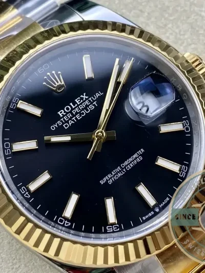 Replica Rolex Datejust m126333 41mm Bright Black Dial Oyster - High-Grade Replica Watch