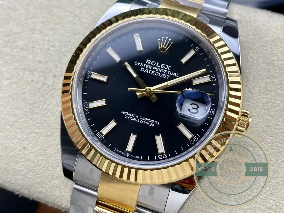 Replica Rolex Datejust m126333 41mm Bright Black Dial Oyster - Luxury Replica Watch