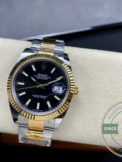 Replica Rolex Datejust m126333 41mm Bright Black Dial Oyster - Budget Luxury Replica Watch