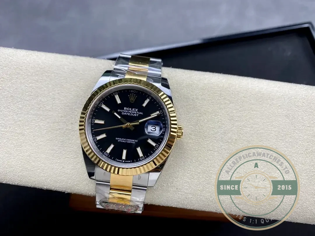 Replica Rolex Datejust m126333 41mm Bright Black Dial Oyster - Budget Luxury Replica Watch