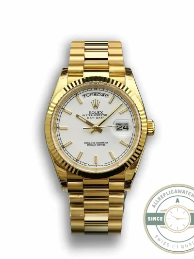 Replica Rolex Day-Date 116610 36mm White Dial - Top-Tier Swiss Replica Watch