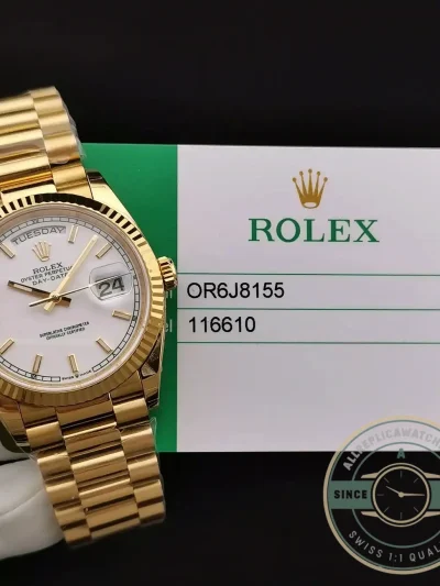 Replica Rolex Day-Date 116610 36mm White Dial - Affordable Luxury Replica Timepiece