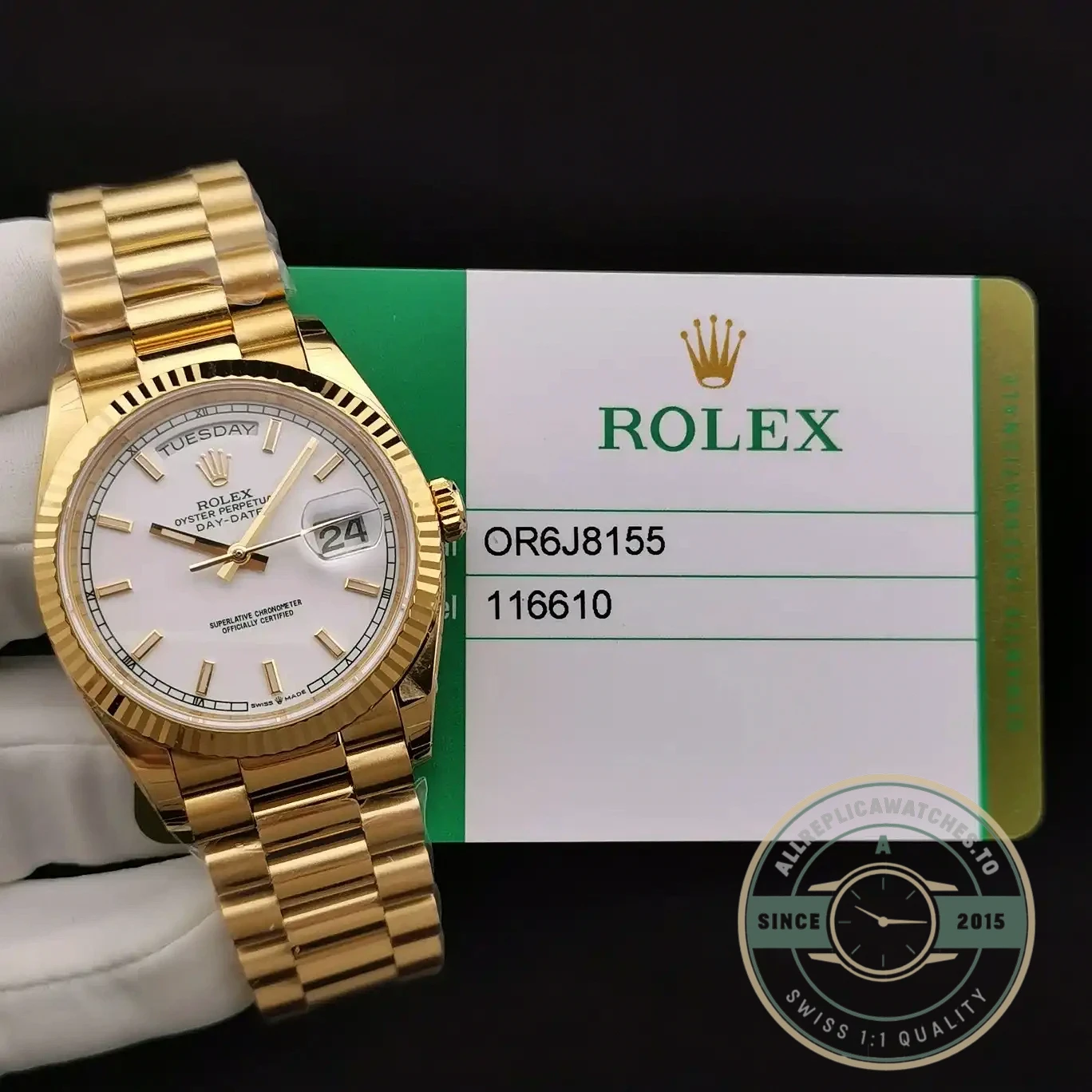 Replica Rolex Day-Date 116610 36mm White Dial - Affordable Luxury Replica Timepiece