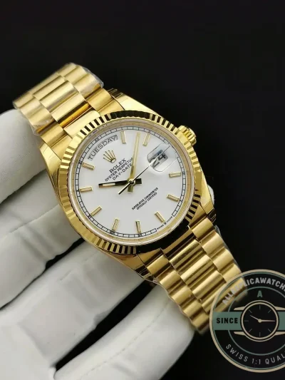 Replica Rolex Day-Date 116610 36mm White Dial - Affordable Super Clone Watch
