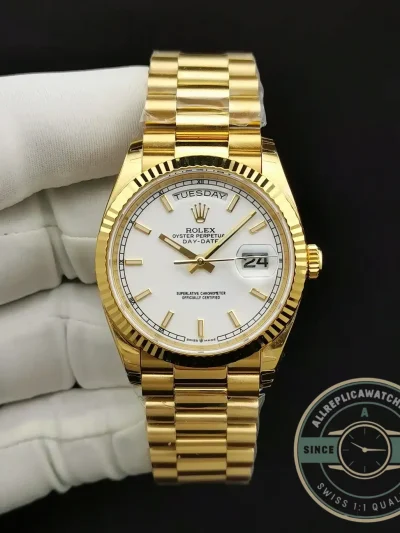 Replica Rolex Day-Date 116610 36mm White Dial - Factory Super Clone Watch