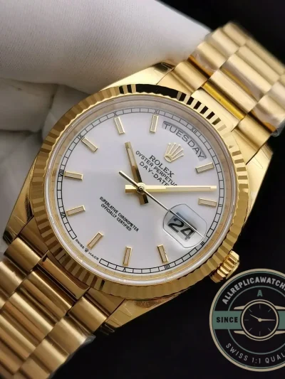 Replica Rolex Day-Date 116610 36mm White Dial - High-Grade Replica Watch