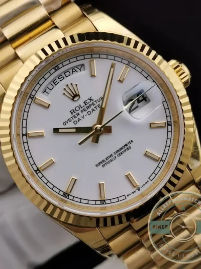 Replica Rolex Day-Date 116610 36mm White Dial - Factory Super Clone Watch