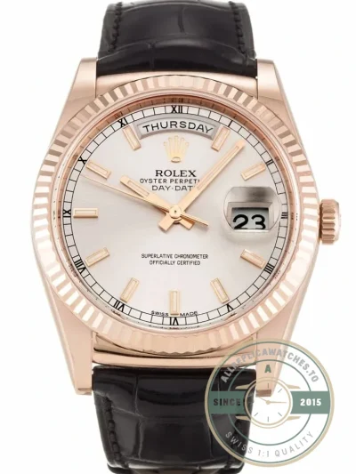Replica Rolex Day-Date 118135 36mm Silver Dial - Best Quality Replica Watch