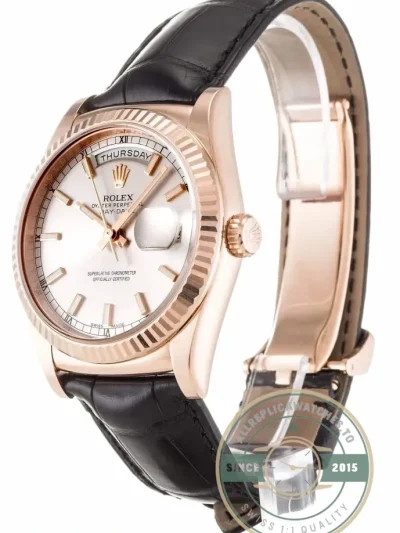 Replica Rolex Day-Date 118135 36mm Silver Dial - Swiss Movement Replica Watch