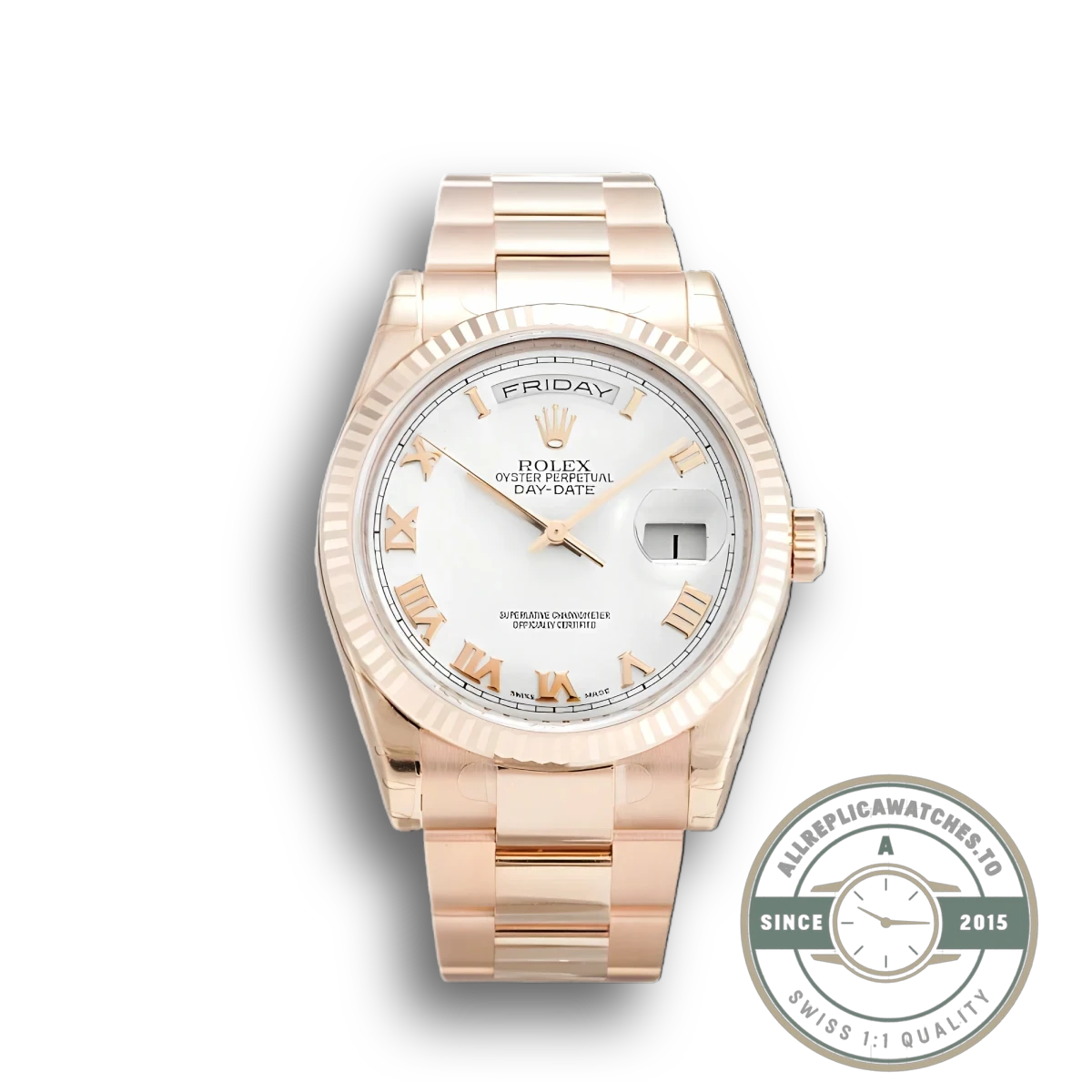 Replica Rolex Day-Date 118235F 36mm White Dial - Affordable Luxury Replica Timepiece