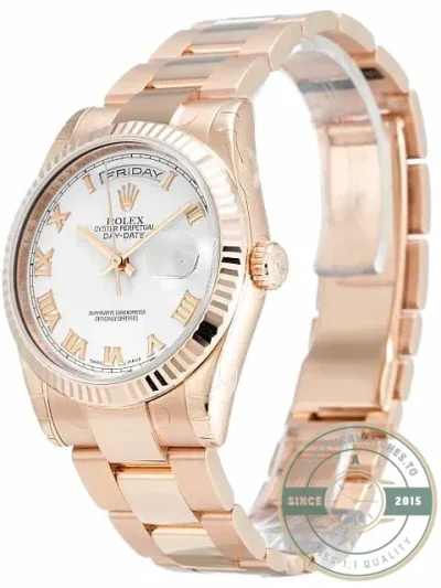 Replica Rolex Day-Date 118235F 36mm White Dial - 1:1 Swiss Replica Watch