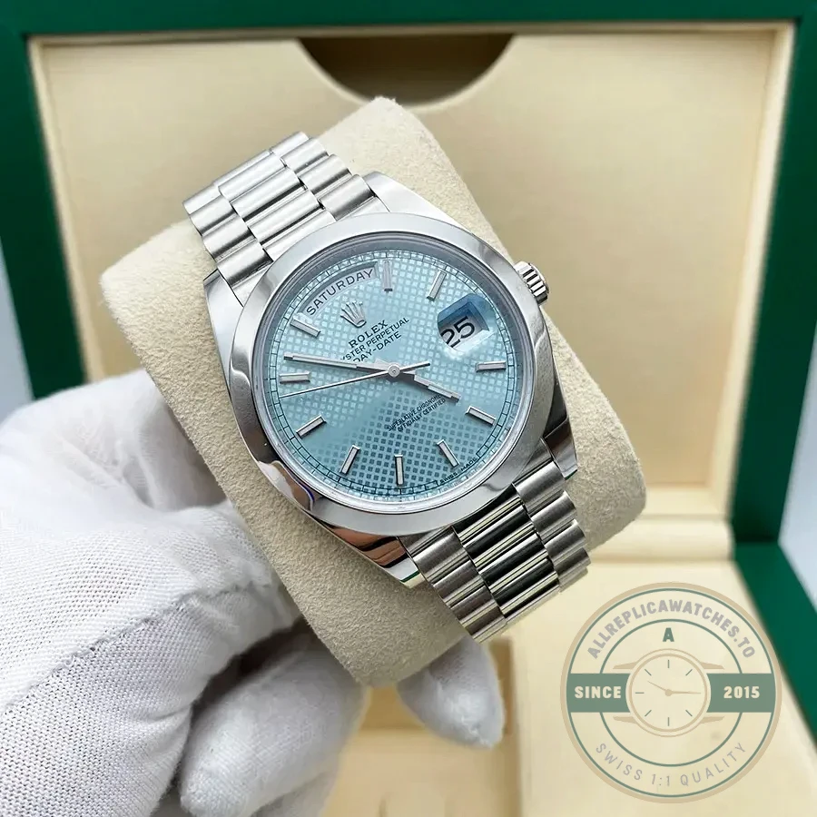Replica Rolex Day-Date 126331 Ice Blue Motif Dial - High-Grade Replica Watch