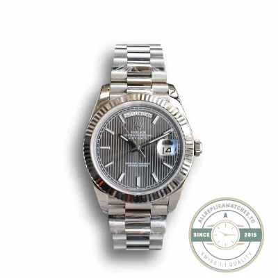 Replica Rolex Day-Date 126331 Stripe Dark Rhodium Dial - Affordable Luxury Replica Timepiece