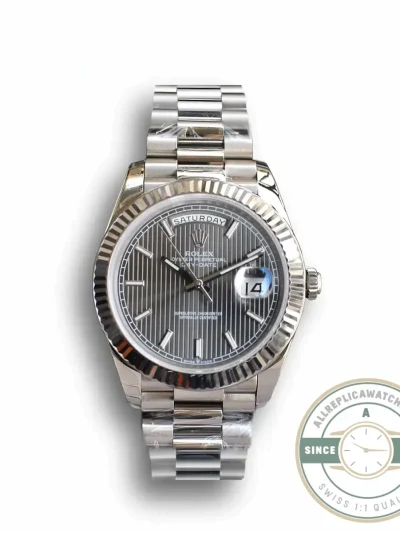 Replica Rolex Day-Date 126331 Stripe Dark Rhodium Dial - Affordable Luxury Replica Timepiece