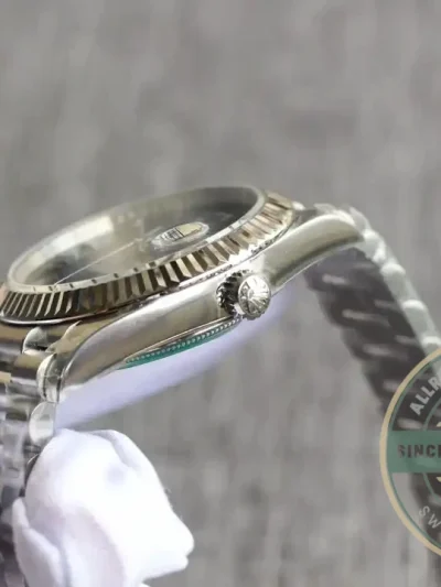 Replica Rolex Day-Date 126331 Stripe Dark Rhodium Dial - Premium Super Clone Watch