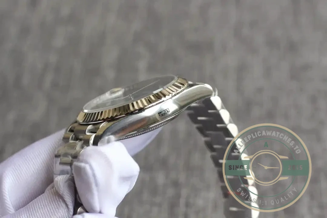 Replica Rolex Day-Date 126331 Stripe Dark Rhodium Dial - Premium Super Clone Watch