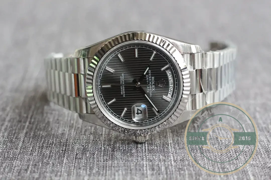 Replica Rolex Day-Date 126331 Stripe Dark Rhodium Dial - Top-Tier Swiss Replica Watch