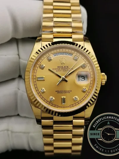 Replica Rolex Day-Date 128238 36mm Gold Dial Yellow Gold - Premium Super Clone Watch