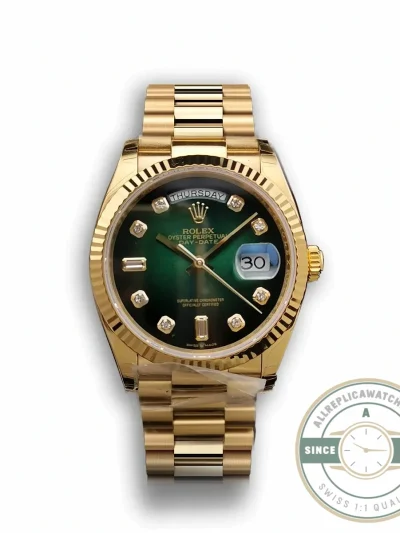 Replica Rolex Day-Date 128238 36mm Green Ombre Dial - Best Quality Replica Watch