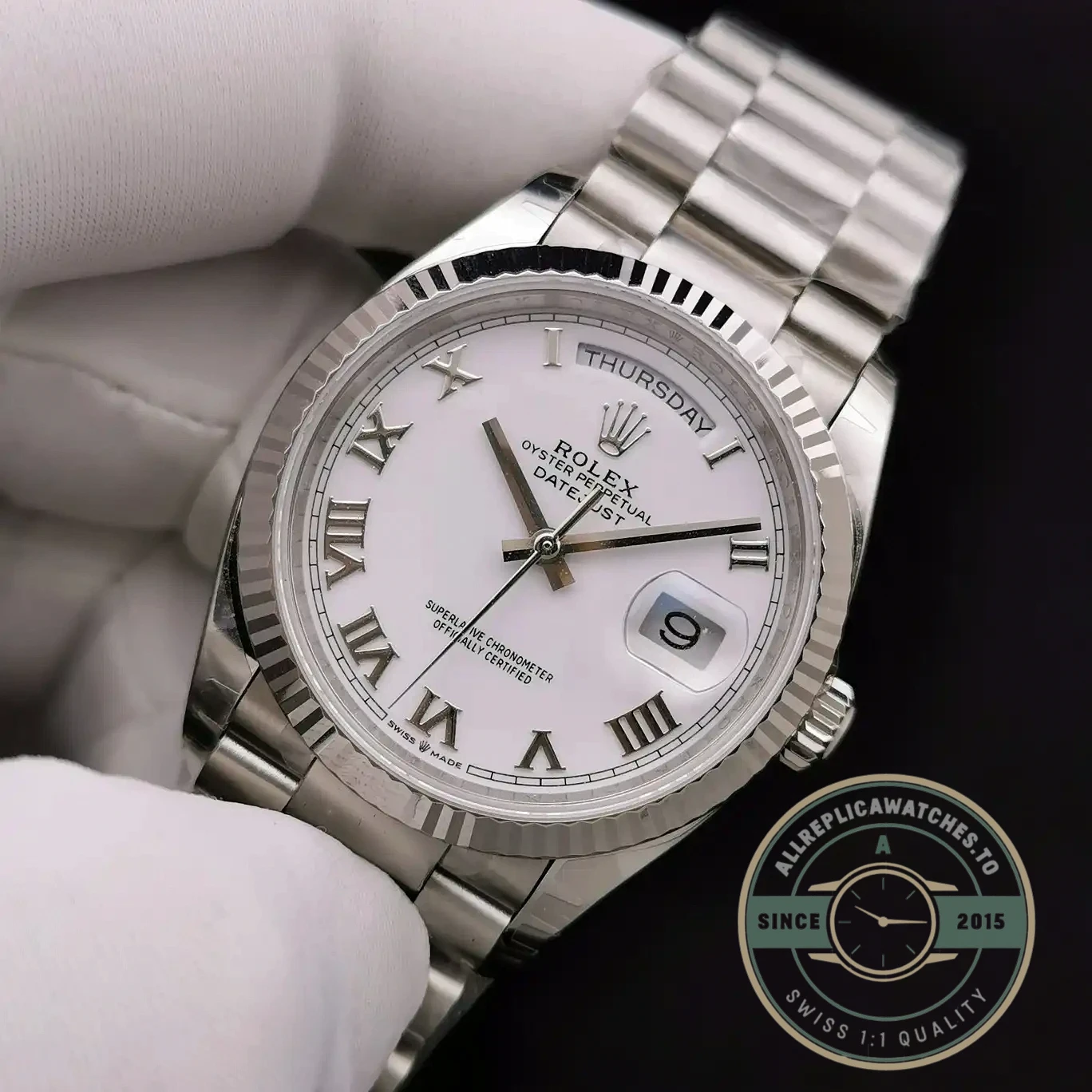 Replica Rolex Day-Date 128238 36mm Roman Numerals - Luxury Replica Watch