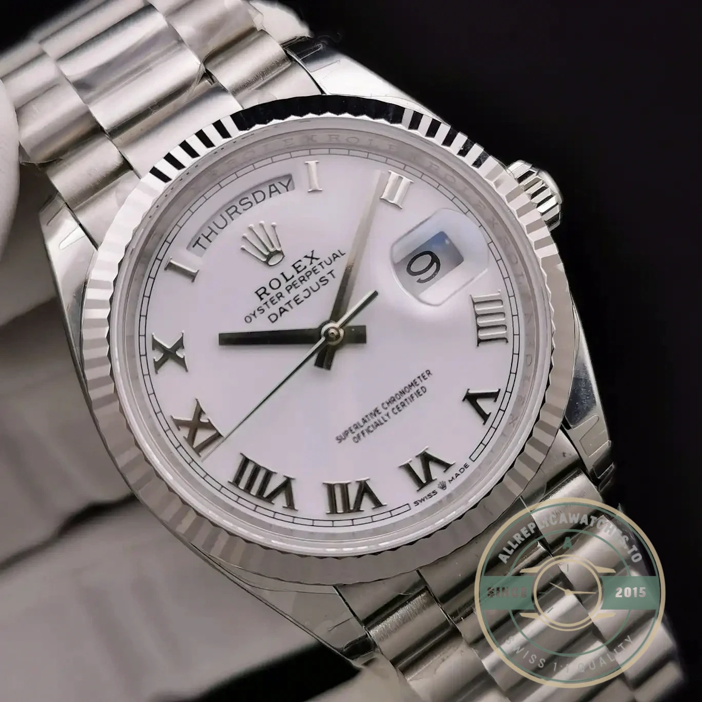 Replica Rolex Day-Date 128238 36mm Roman Numerals - Luxury Replica Watch