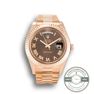Replica Rolex Day-Date II 218235 41mm Chocolate Dial - Swiss-Made Clone Watch