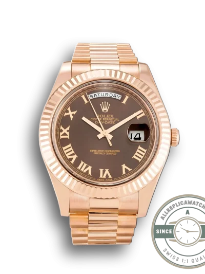 Replica Rolex Day-Date II 218235 41mm Chocolate Dial - Swiss-Made Clone Watch