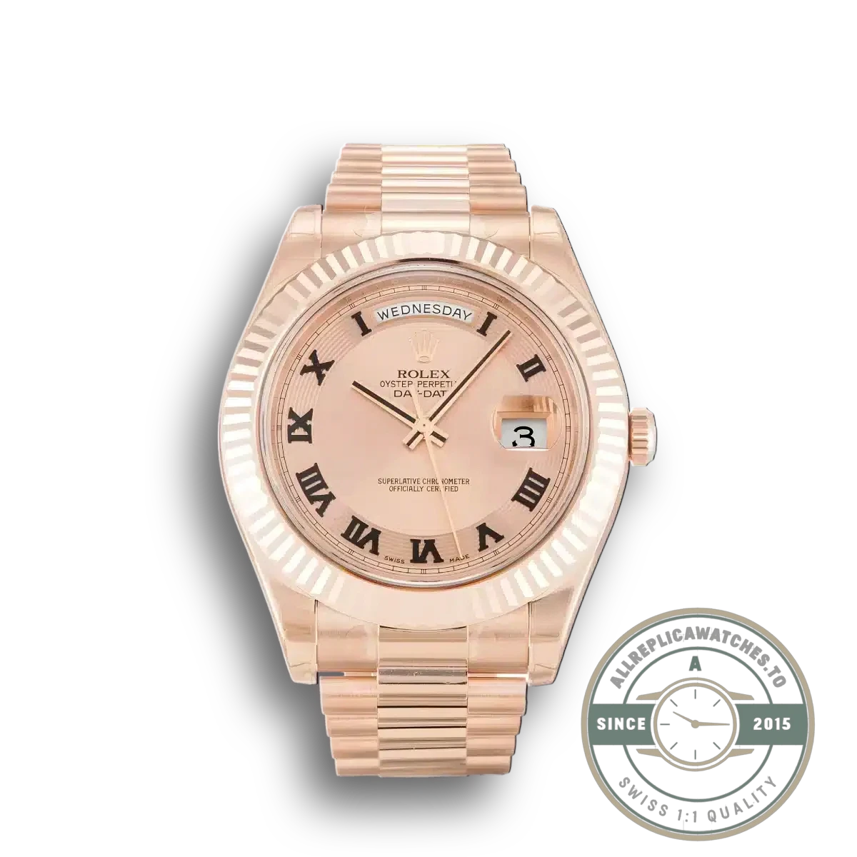 Replica Rolex Day-Date II 218235 41mm Rose Dial - Affordable Super Clone Watch