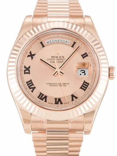 Replica Rolex Day-Date II 218235 41mm Rose Dial - Swiss Movement Replica Watch