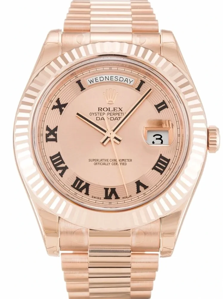 Replica Rolex Day-Date II 218235 41mm Rose Dial - Swiss Movement Replica Watch