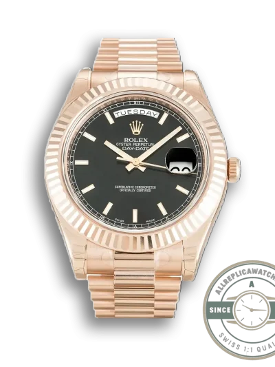 Replica Rolex Day-Date II 218235 Black Dial 41mm - High-Grade Replica Watch