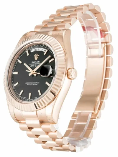 Replica Rolex Day-Date II 218235 Black Dial 41mm - High-Grade Replica Watch