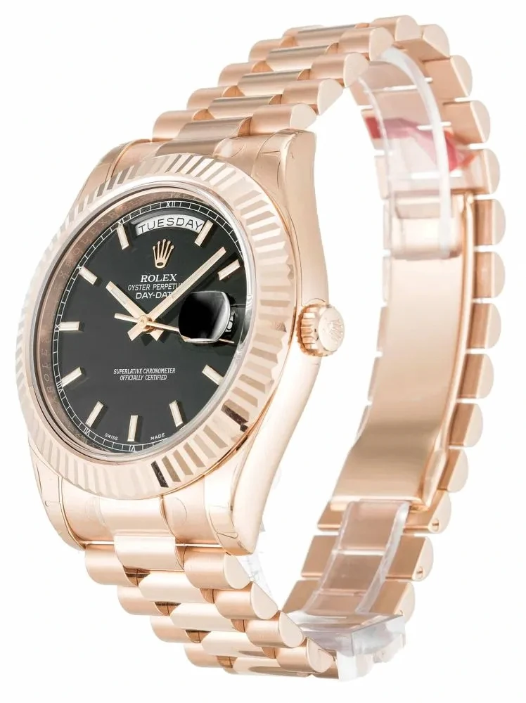 Replica Rolex Day-Date II 218235 Black Dial 41mm - High-Grade Replica Watch