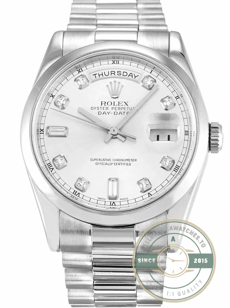 Replica Rolex Day-Date II 218239 41mm Silver Dial - 1:1 Swiss Replica Watch