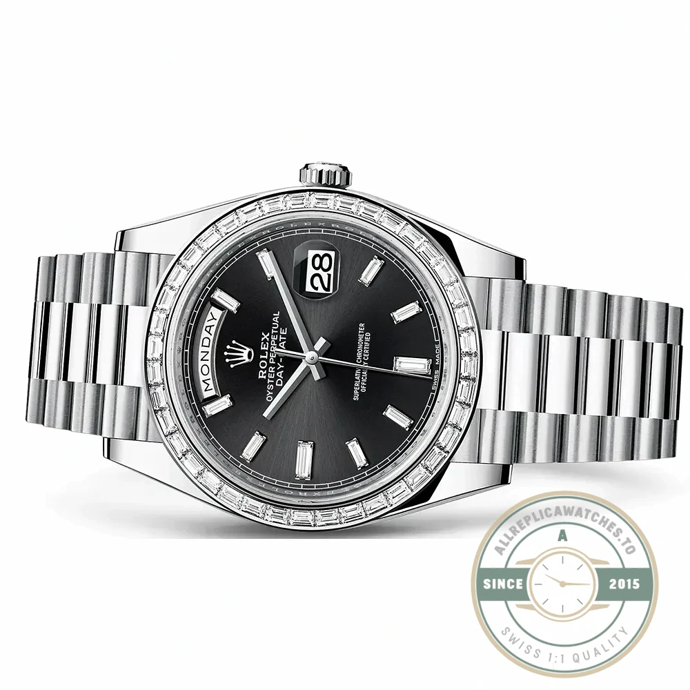Replica Rolex Day-Date m228238 Black Dial Stainless Steel - Best Quality Replica Watch