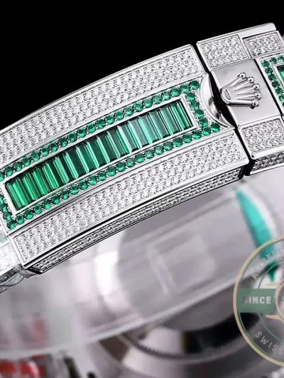 Replica Rolex GMT-Master II 40mm 116769TBR Green Diamonds Bracelet - Budget Luxury Replica Watch